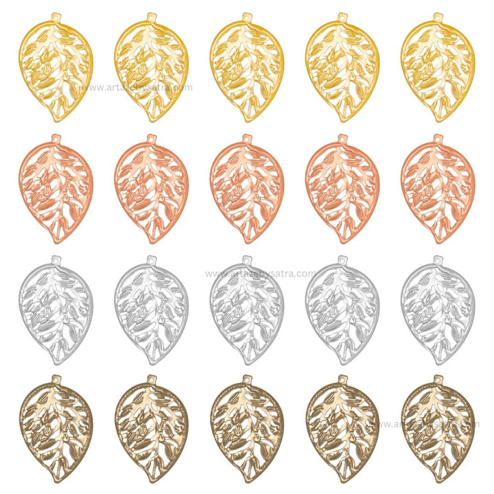 1 Loop Metal Art Leaf | Size : 30,60mm | MA340