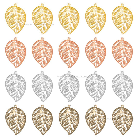 1 Loop Metal Art Leaf | Size : 30,60mm | MA340