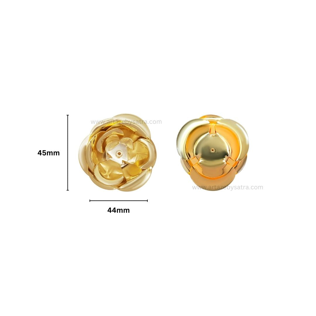 Metal Flower | Size : 45mm | Qty : 4pcs