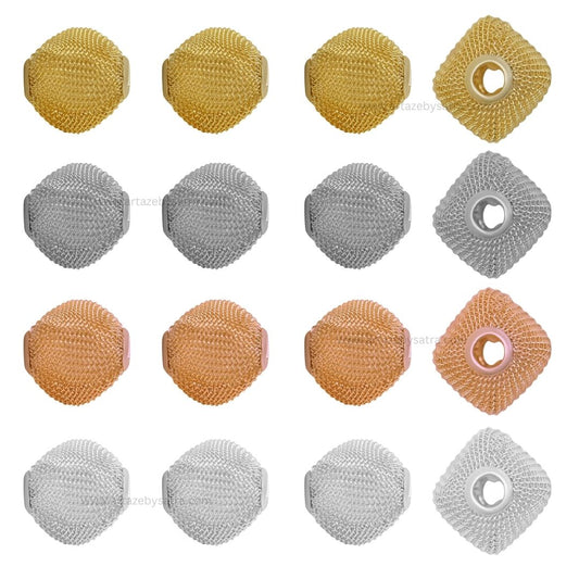 2 Hole Metal Round Shape Ball | Size : 18mm | Qty : 20pcs | MA349