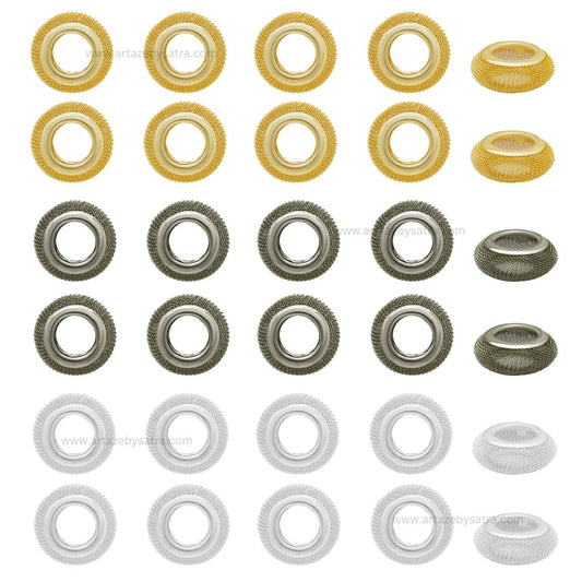 Golden Metal Oval Shape | Size : 12mm,14mm | Qty : 10pcs | MA353