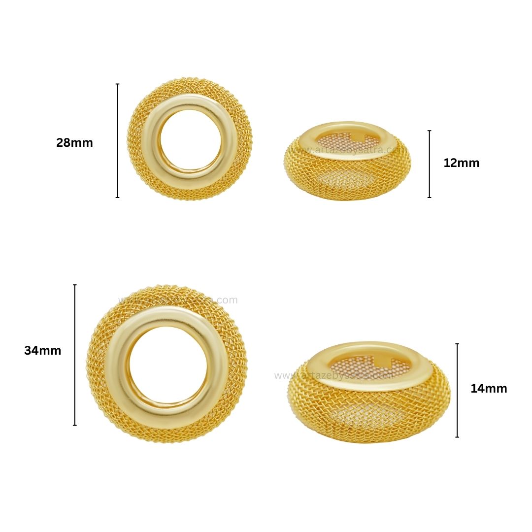 Metal Oval Shape | Size : 12mm,14mm | Qty : 10pcs | MA353