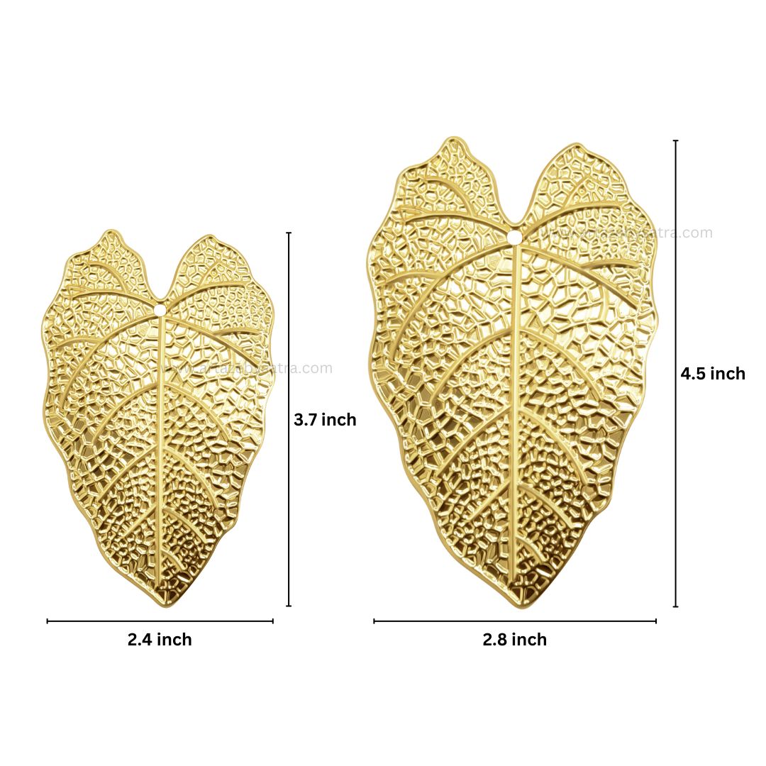 Leaf Metal Art | Size : 3.5,4.5inch | Qty : 100gm | MA359