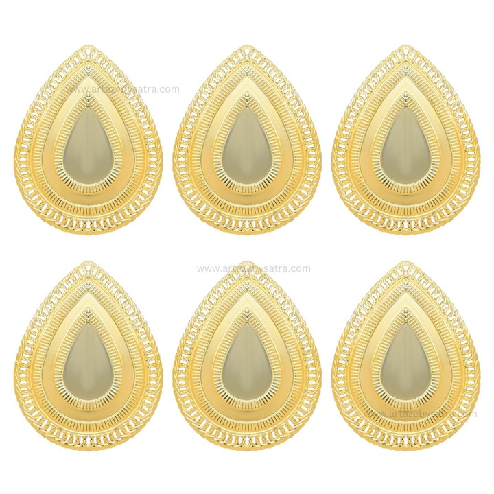 Drop Shape Metal Art Base | Size : 91mm | 100g | MA37