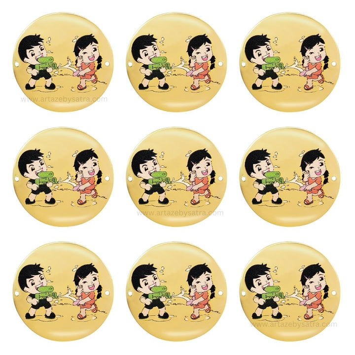 Shiny Finish Rakhi Connectors | Size : 34mm | Qty : 20pcs | MA383