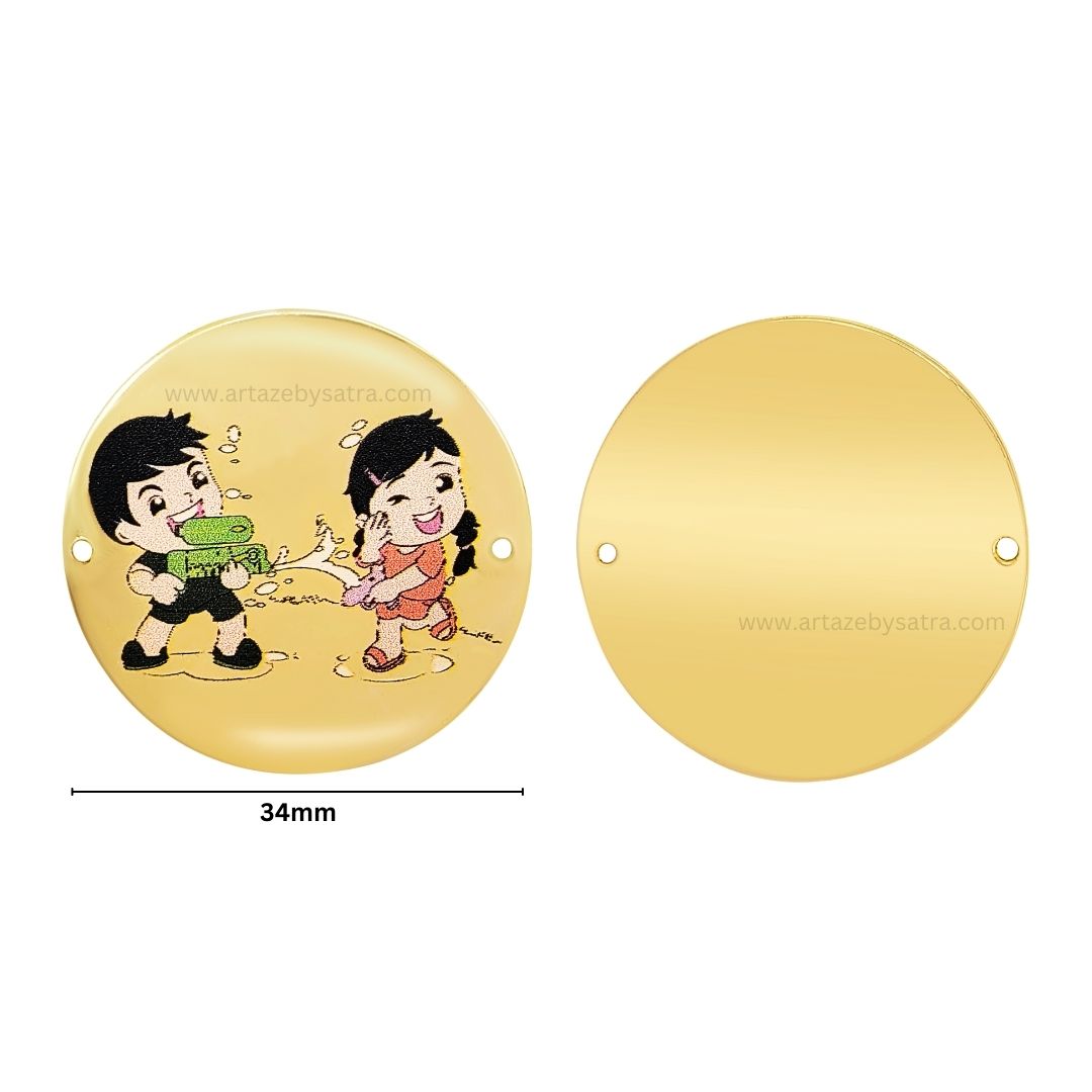 Shiny Finish Rakhi Connectors | Size : 34mm | Qty : 20pcs | MA383