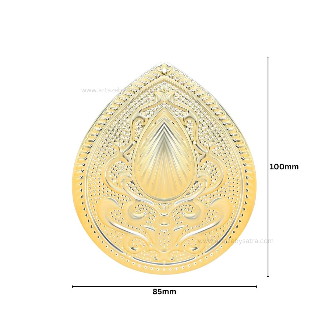 Drop Shape Metal Art Base | Size : 100mm | 100g | MA38