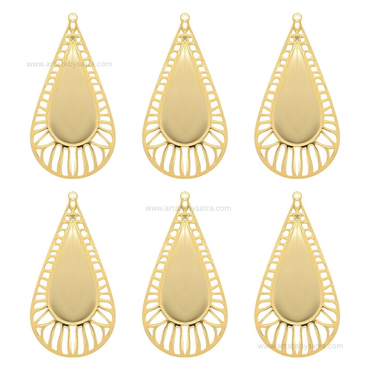 Drop Shape Metal Art Base | Size : 80mm | 100g | MA41