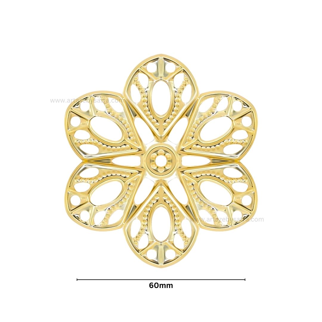 Flower Metal Art Base | Size : 60mm | 100g | MA43