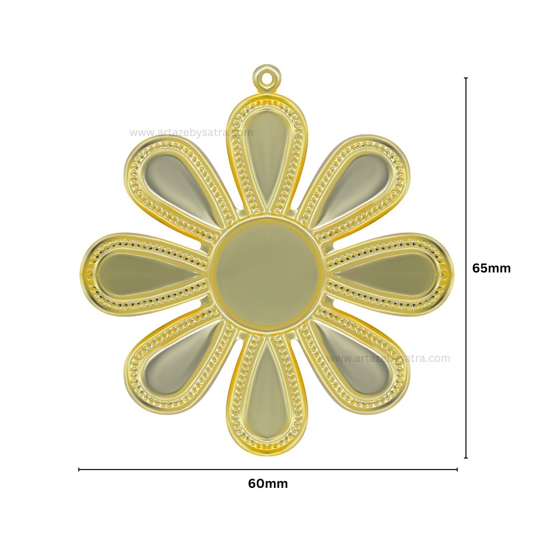 Flower Metal Art Base | Size : 65mm | 100g | MA60