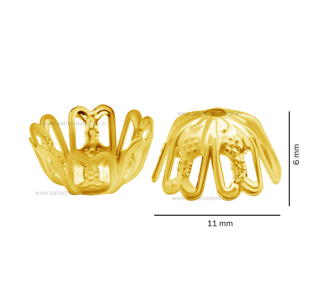 Designer Metal Beads Cap  | Qty : 500g | MC01