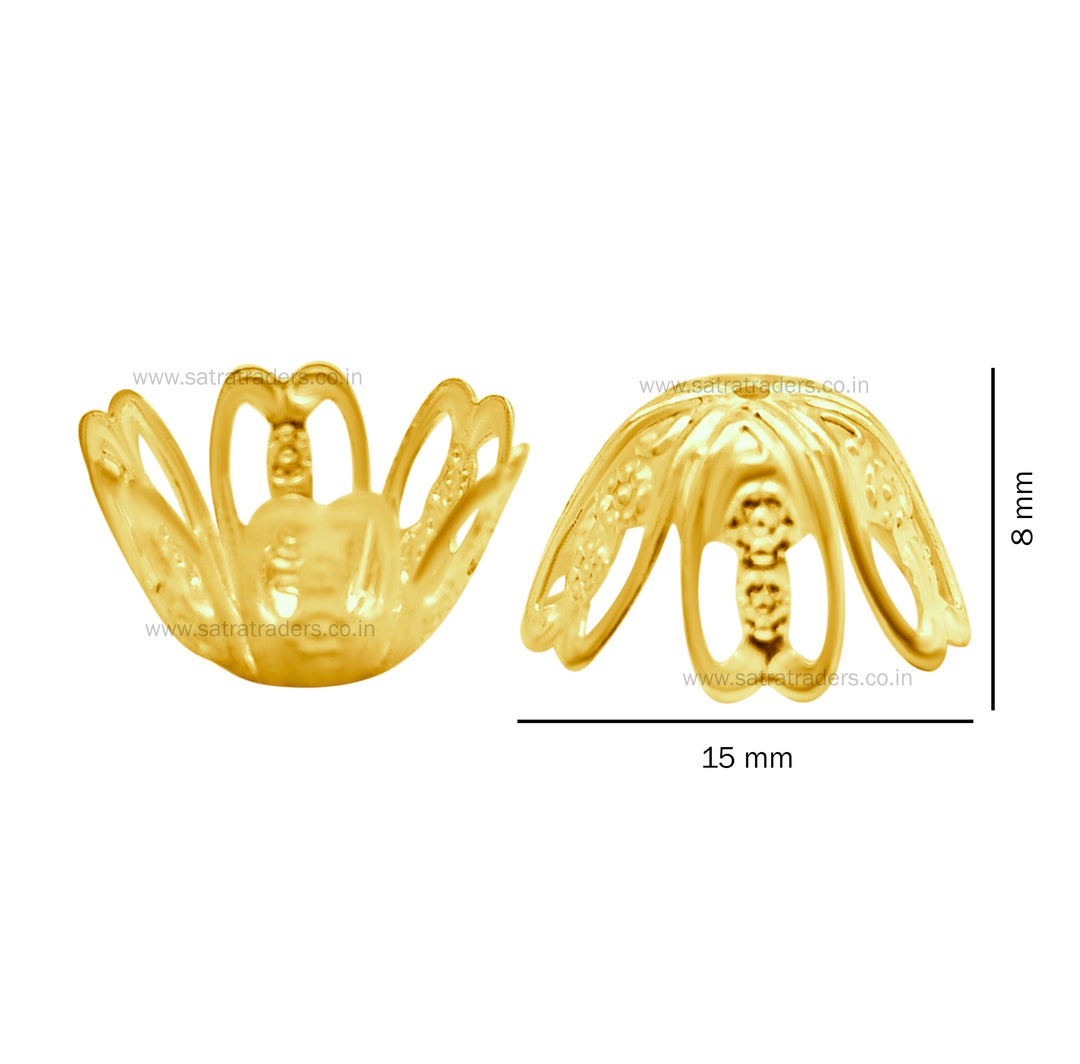 Designer Metal Beads Cap  | Qty : 500g | MC01