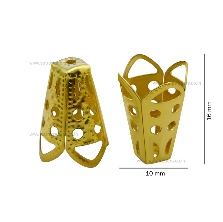 Designer Metal Beads Cap | Size :W- 10mm H-16mm | Qty : 500g | MC32