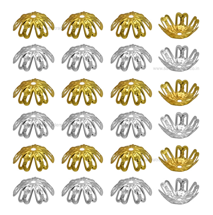 Designer Metal Beads Cap  | Qty : 500g | MC38