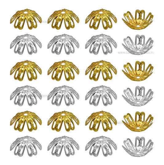 Designer Metal Beads Cap  | Qty : 500g | MC38