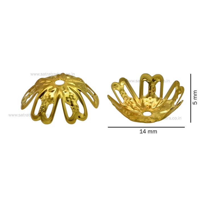 Designer Metal Beads Cap  | Qty : 500g | MC38