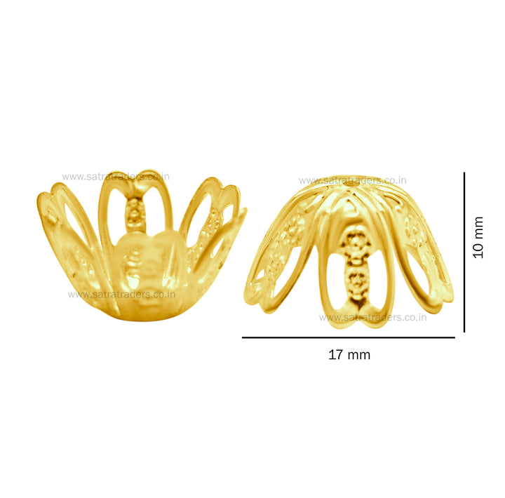 Designer Metal Beads Cap  | Qty : 500g | MC01