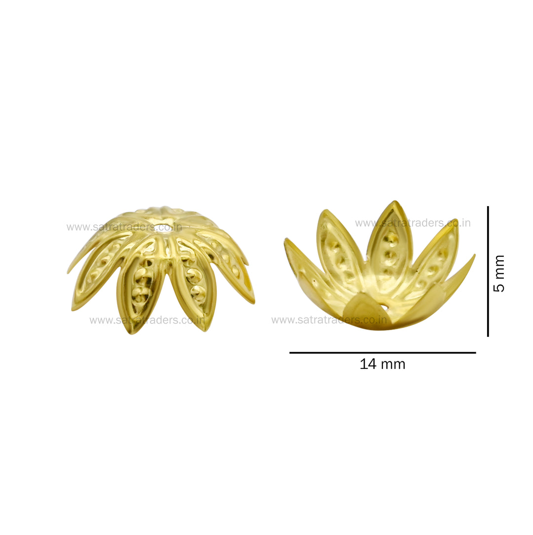 Designer Metal Beads Cap | Size :W-14mm W-5mm | Qty : 500g | MC53