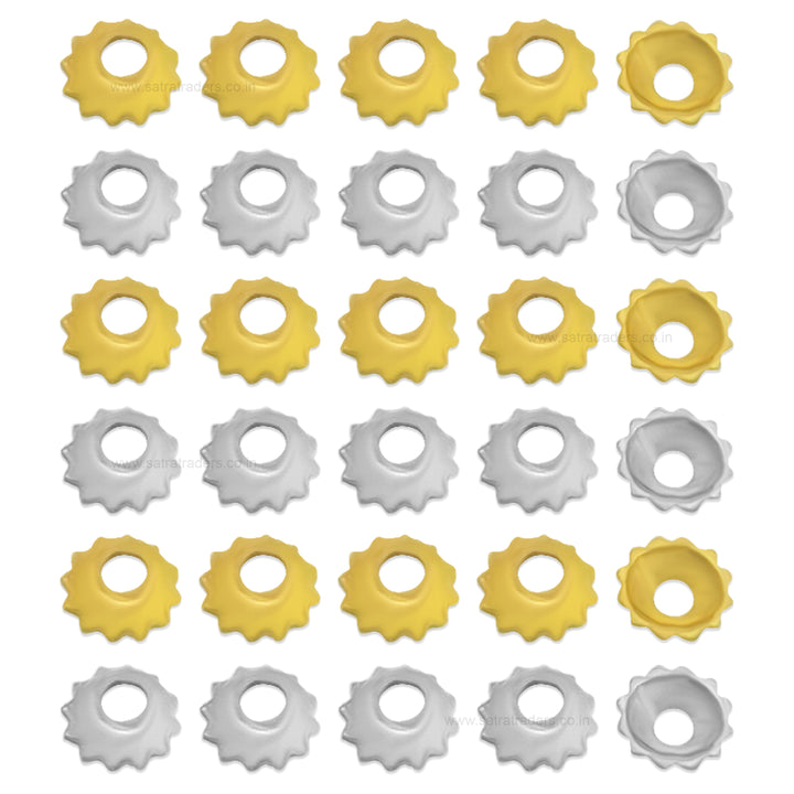 Designer Metal Beads Cap | Size : W4mm H 1mm | Qty : 500g | MC66