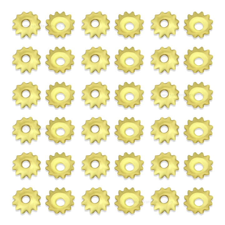 Designer Metal Beads Cap | Size : W-4mm H-1mm | 500g | MC67