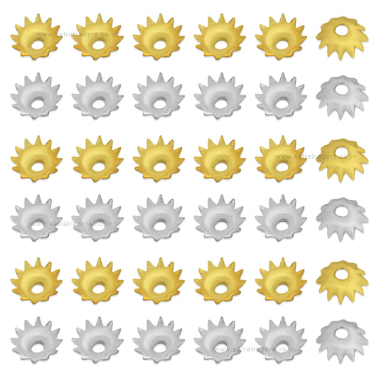 Designer Metal Beads Cap | Size :  W-5mm H-1mm | Qty : 500g | MC68