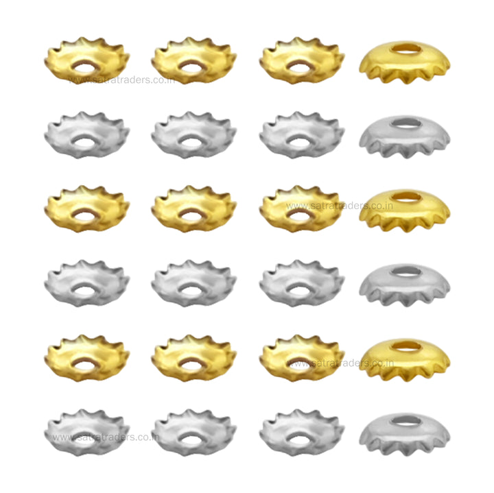 Designer Metal Beads Cap | Size : 3mm | Qty : 500g | MC07