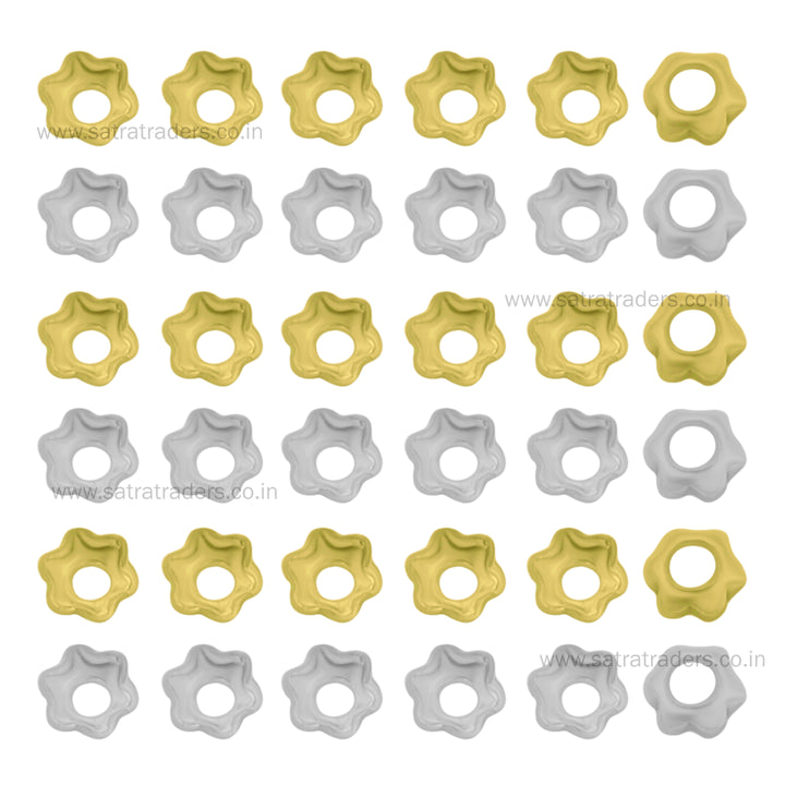 Designer Metal Beads Cap | Size :W-3mm H-1mm | Qty : 500g | MC73