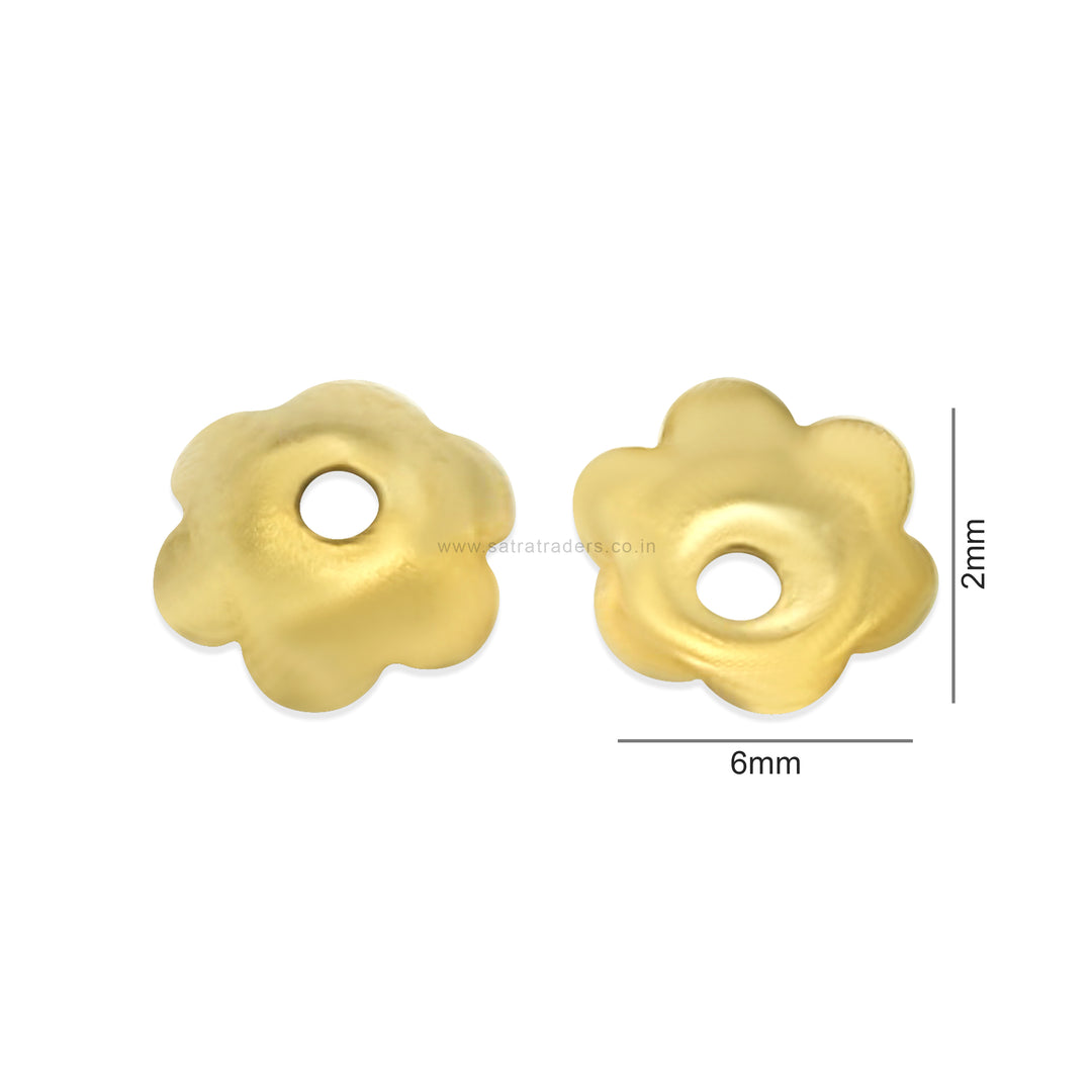 Designer Metal Beads Cap | Size :W-6mm H-2mm | Qty : 500g | MC76