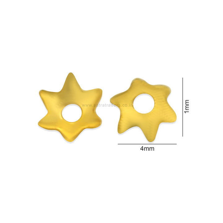 Designer Metal Beads Cap | Size : W-4mm H-1mm | Qty : 500g | MC77