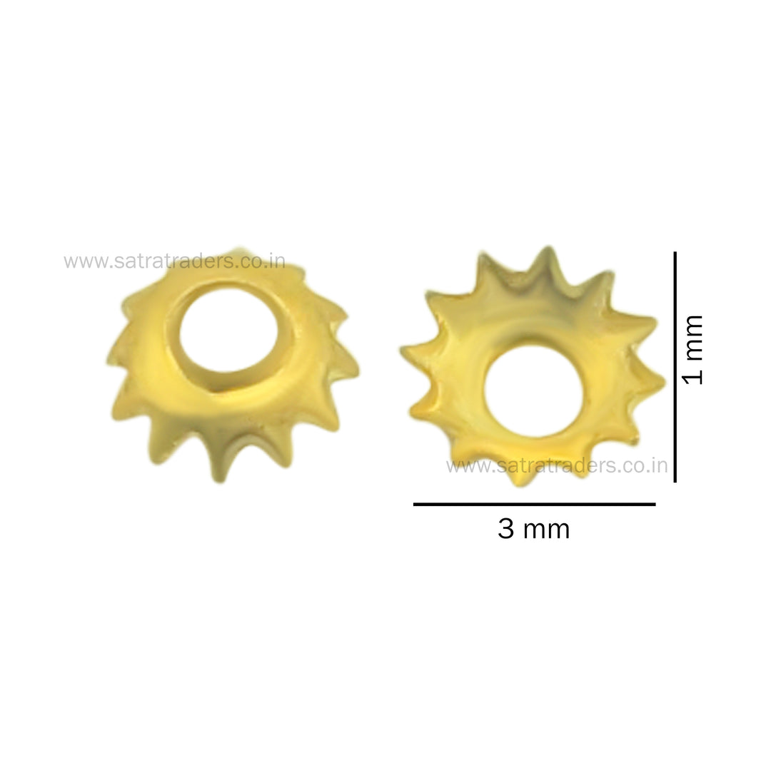 Designer Metal Beads Cap | Size :W-3mm H-1mm | 500g | MC81