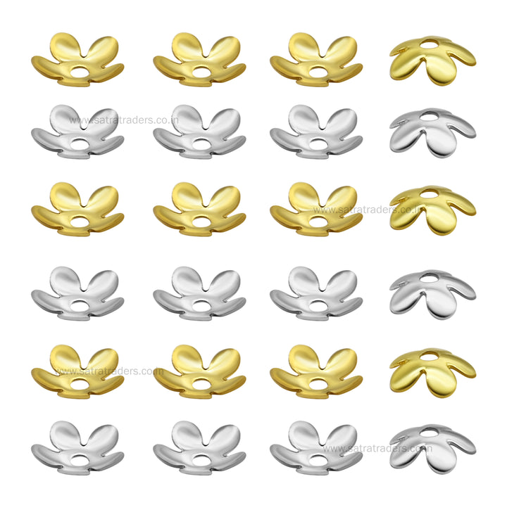 Designer Metal Beads Cap | Size :H-2mm  W-8mm | Qty : 500g | MC09