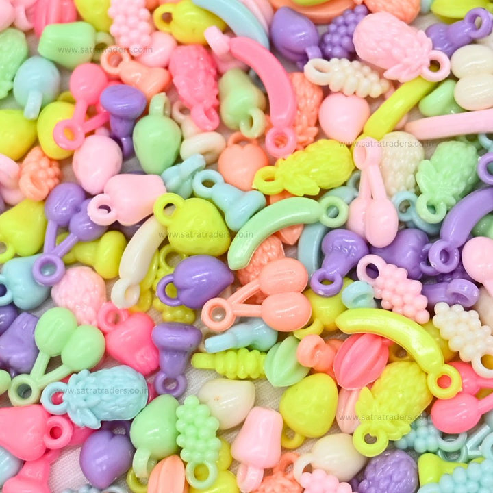 Assorted Mix Fruit Plastic Beads | Size : 12mm | PB29