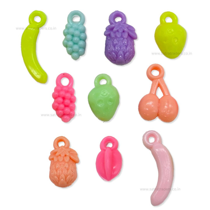 Assorted Mix Fruit Plastic Beads | Size : 12mm | PB29
