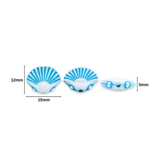 Assorted Pastel Shell Beads | Size : 12mm | PB222