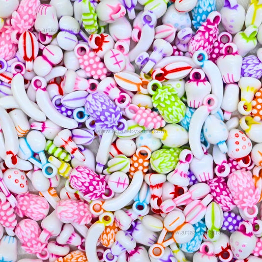 Assorted Fun Beads | Size : 8mm | PB225
