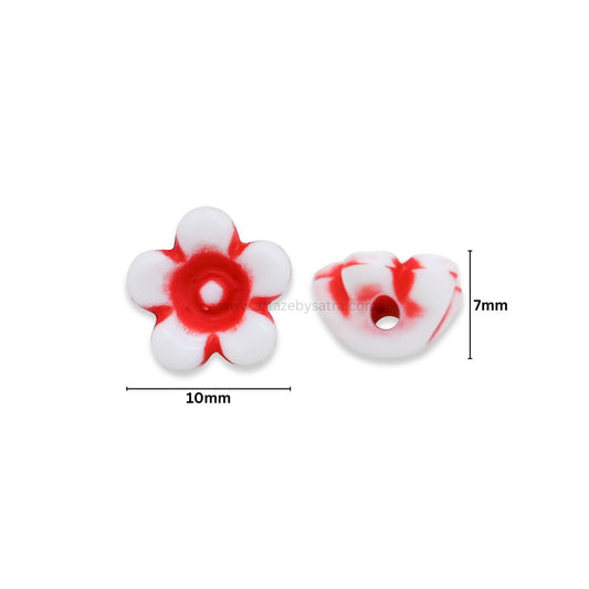 Assorted Floral Beads | Size : 10mm | PB230