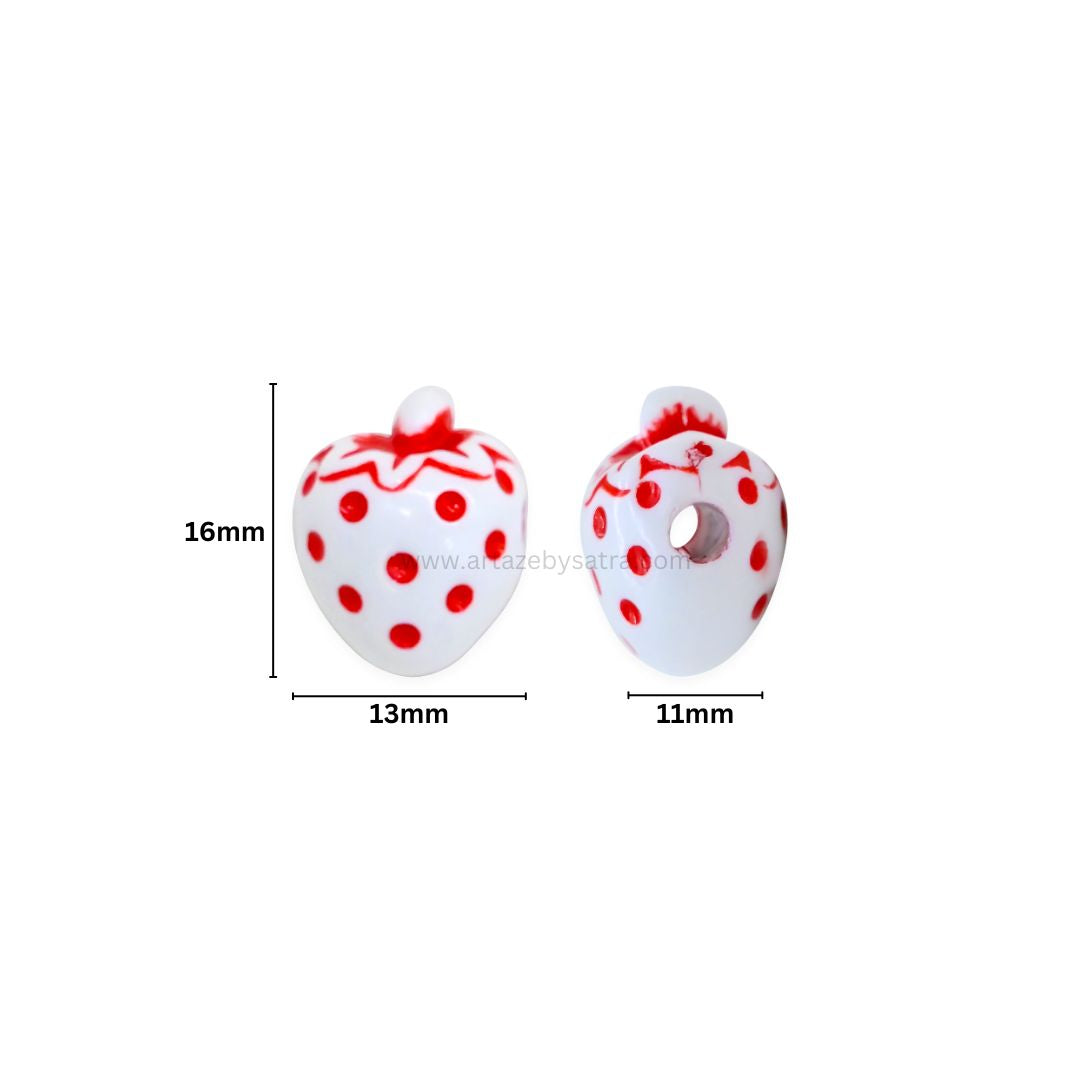 Assorted Polka Dot Fruit Beads | Size : 16mm