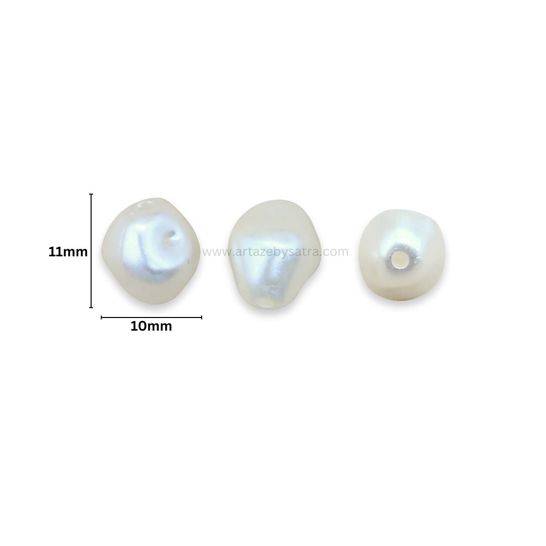 Irregular Pearl Pearlized Beads | Size : 11mm
