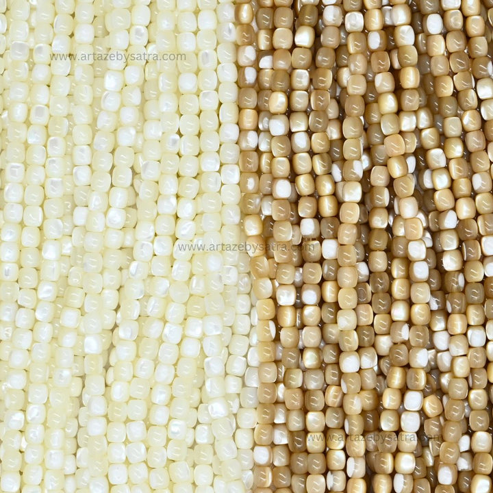 MOP Beads | Qty : 1 line-approx 66pcs | Size : 6mm | PB246