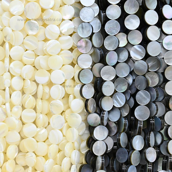 MOP Circle Beads | Qty : 1 line | PB250