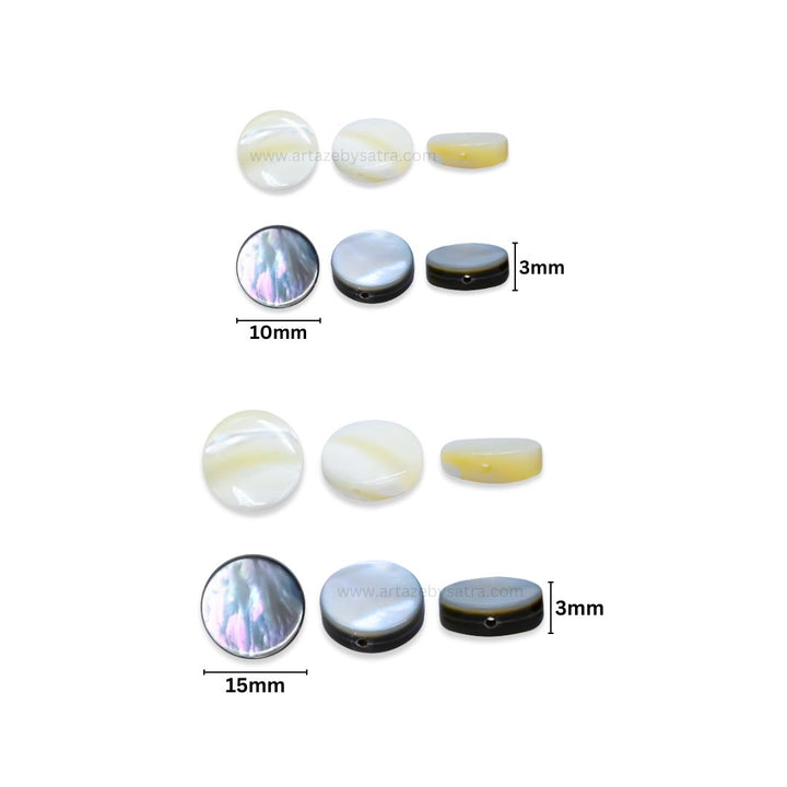 MOP Circle Beads | Qty : 1 line | PB250