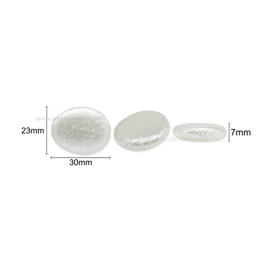 Crushed Round Pearl Finish Beads | Size : 23mm | PPB123