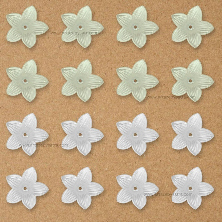 Plastic Pearl Flower | Size : 27mm | 500g | 1 Hole | PC01