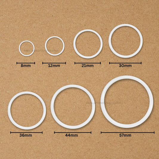 Round Plastic Pearl Hoop Rings | Qty : 500g | PPB124