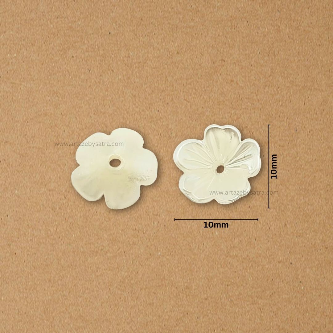 Plastic Pearl Flower | Size : 10mm | 500g | 1 Hole | PC46