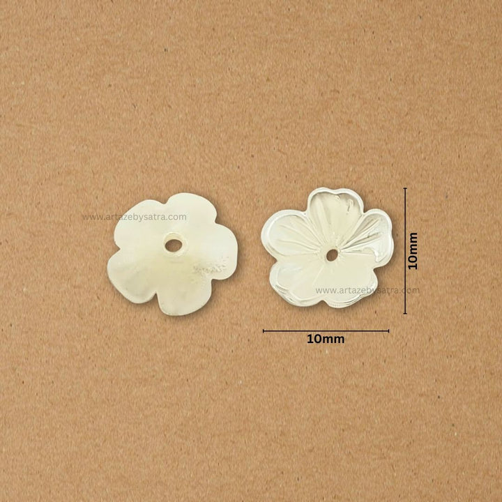 Plastic Pearl Flower | Size : 10mm | 500g | 1 Hole | PC46
