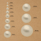 2 Hole Crush Shiny Finish Cream Round Plastic Pearl Beads | Qty : 500g | PPB03