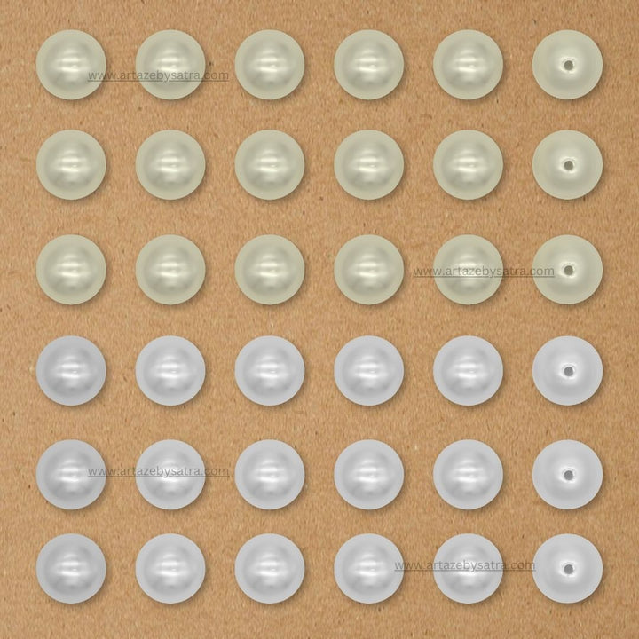 2 Hole Double Coating Plastic Pearl Beads | Qty : 500g | PC55