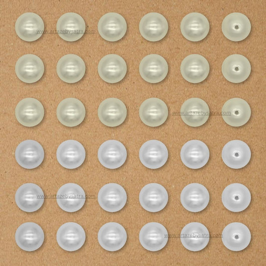 1 Hole Double Coating Round Plastic Pearl Beads | Qty : 500g | PPB66