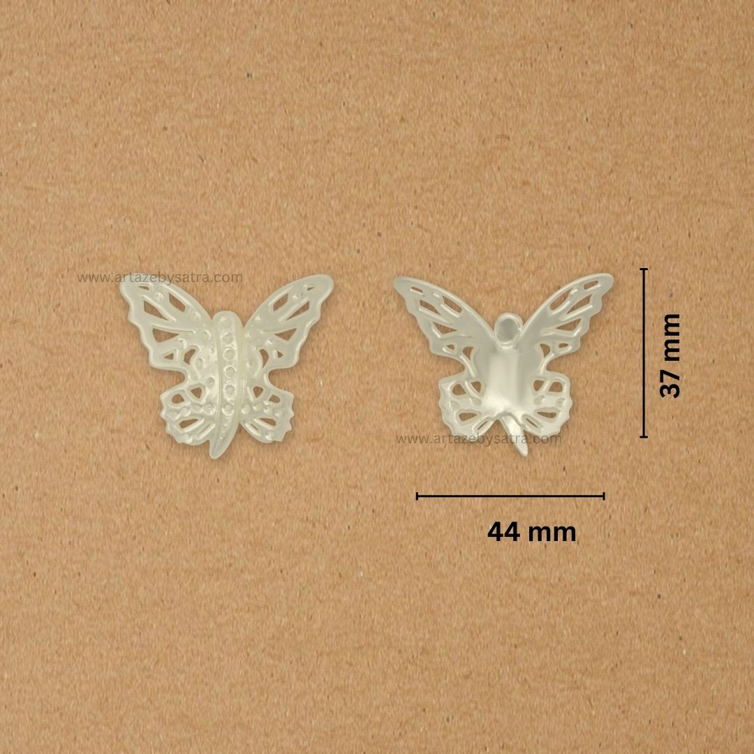 Butterfly Plastic Pearl Beads | Size : 37mm | PPB61
